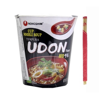 Lamen Tempura Udon Cup Noodle Soup Nong Shim Macarrão Instantâneo 62g + Hashi Gratis - Tetsu Alimentos
