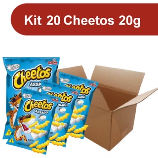 Kit 20 Cheetos Assado Requeijão - embalagem de 20g - salgadinho / biscoito