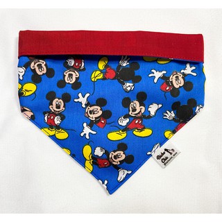 Bandana Dupla Face PP P M para Pet Cão Gato Mickey Mouse Disney