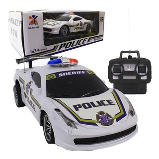 Carrinho controle remoto da Policia, escala 1:24 brinquedo criança (2)