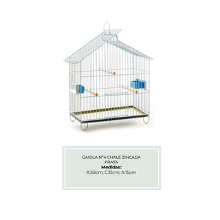 Gaiola Modelo Chalé Para Pássaros Pequenos - Periquito Australiano - Agapornis - Canario - Manon - Outros (Grátis 01 Bebedouro)