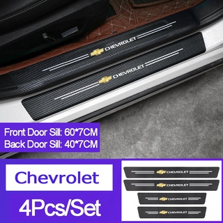 Adesivos de couro de fibra de carbono para carros Protetores de peitoril de porta para Chevrolet Onix Cruze S10 Omega Prisma Celta Astra Sonic