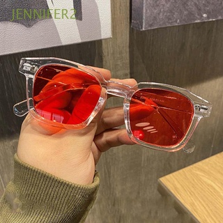 JENNIFER2 Óculos De Sol Quadrados Com Armação Quadrada Amarela Vermelha E Transparente/Multicolorido