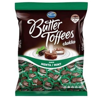 Arcor Bala Butter Toffees Chokko Menta 500 gramas
