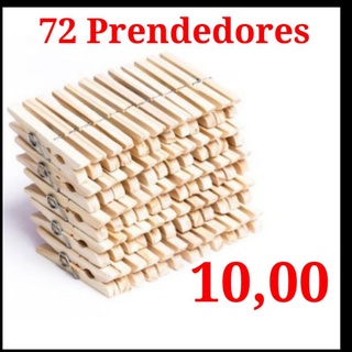 72 Prendedor De Roupas, Madeira , Embalagem c/ 72 Unidades