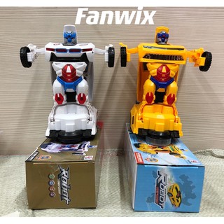 Brinquedo Carrinho Vira Robô Bate E Volta Com Luzes E Som, Fanwix