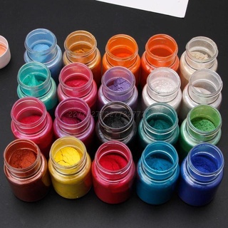 Mica Pigmento Em Pó, 20 Cores Anti-Tóxico / Pigmento De Resina Epóxi Natural Para Artesanato Diy Slime Colorido E Pigmento De Sabão