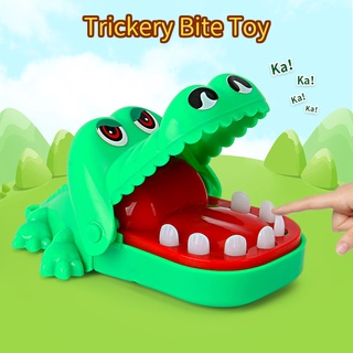 Crocodilo Clássico Brinquedo Boca Dental Mordida Dedo Jogo Da Família Crianças Brinquedos , Plástico Novidade Mão Jacaré