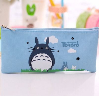 Bonito Tecido Kawaii Lápis Caso Encantador Dos Desenhos Animados Totoro Pen Bags Para Crianças Material De Escola Estudante (9)