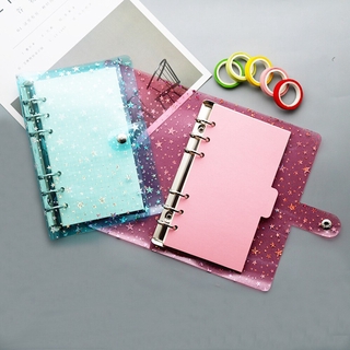 A5/A6 Star Transparent Notebook Inner Core Cover 6 Hole Loose Leaf Binder (8)