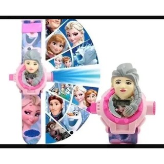 Relógio infantil digital Frozen Elsa projeta 24 imagens