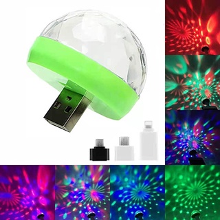 Pequena lâmpada de bola mágica telefone RGB android apple crystal magic fã do seu carro de luzes coloridas DJ lâmpadas de palco