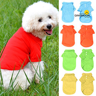qingmoon Cute Pet Puppy Shirt Small Dog Cat Pet Clothes Costume Apparel T-Shirt (5)