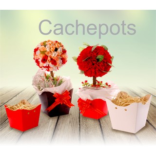 Cachepôs de papel para centro de mesa - lembrancinhas - festas - flores e decorações. ( Tamanhos Mini - P -M ) Pacote com 10 unidades.