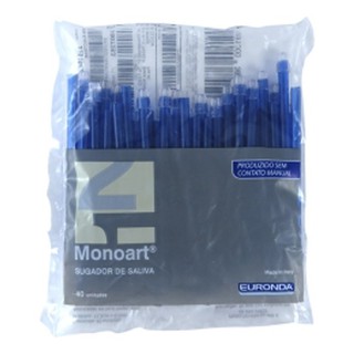 Sugador Saliva Odontológico Plástico Azul C/200 Euronda