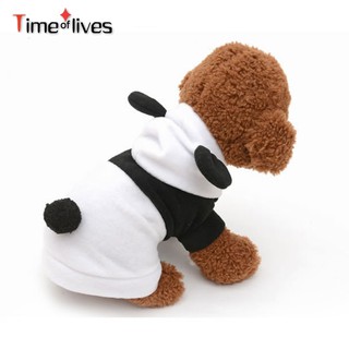 TF Pet Roupa Do Cão Bonito Panda Macio Com Capuz Filhote De Cachorro Camisas De Manga Curta Roupas Traje (2)