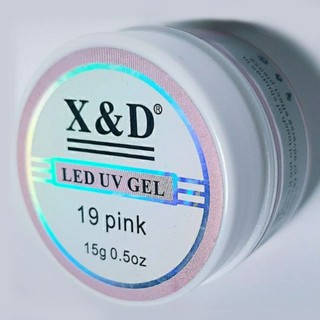Gel X&d 15g Led Uv para Unhas Xd Profissional Acrigel Alongamento De Unha Xed White, Branco, Transparente, Pink, Rosa, Nude (6)
