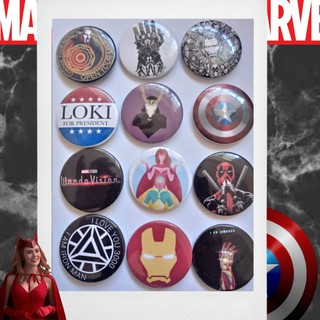 Botton Brcohe Marvel Loki Homem de Ferro Wandavision Capitão América Doutor Estranho