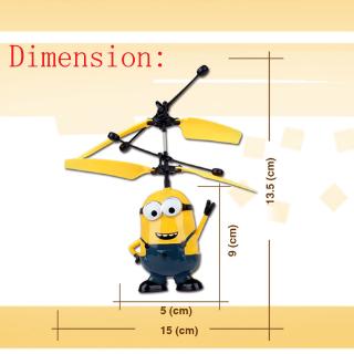 Helicóptero Voador Indução Drone Pequeno Amarelo Pessoas Aeronaves Brinquedo De Criança (5)