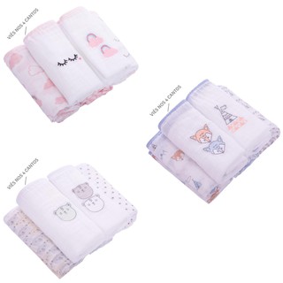Fralda de Ombro Bebê Estampas e Bordadas Modernas Com Bainha Kit com 5 Unidades Tecido Soft Premium 100% algodão Macio e Absorvente - Papi Baby