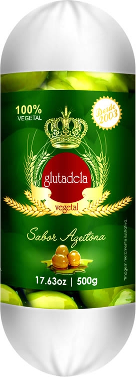 Glutadela (Mortadela Vegetal) Azeitona Schillife 500g - Vegano