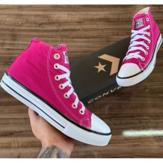 TENIS ALL STAR PINK CANO ALTO TOP CORES