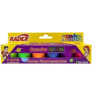 Tinta Guache Neon 6 Cores Radex (1)