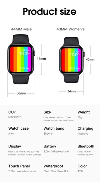 Smartwatch w26m original, tela de 1,58 polegadas e relógio inteligente feminino de função especial bluetooth de 40 mm (7)