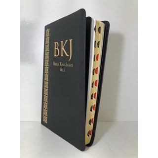 Biblia King James Slim 1611 C/indice Digital Fininha Preta
