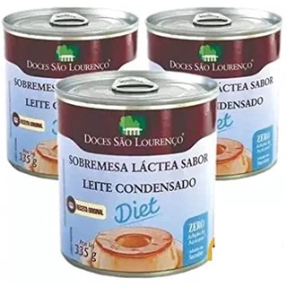 3x Sobremesa Láctea Leite Condensado diet SÃO LOURENÇO 335g