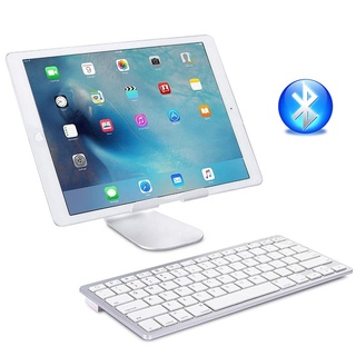 Teclado Sem Fio Bluetooth Keycaps Keyboard Branco Compatível Windows Mac iOS iPad Android (1)
