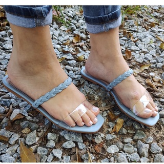 Rasteira feminina trancinha sandália casual vinil rasteirinha verão (4)