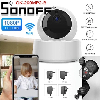 ✨Rui 3C✨SONOFF GK-200MP2-B 1080P WiFi Camera Smart Wireless IP Camera 360 IR Night Vision Baby Monitor Surveillance Cam (1)