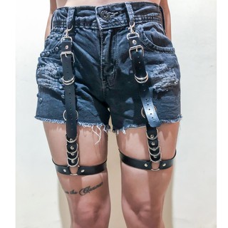 Garter com fivela - para ligar ao cinto, shorts, calça etc - moda alternativa - aesthetic