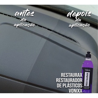 Restaurax 500ml Restaurador de Plásticos externos e internos, renove a cor dos plásticos do seu carro, moto e outros trazendo de volta a cor e o brilho e dando proteção - Vonixx