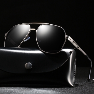 moda Óculos de sol retrô masculino polarizado aviador UV400