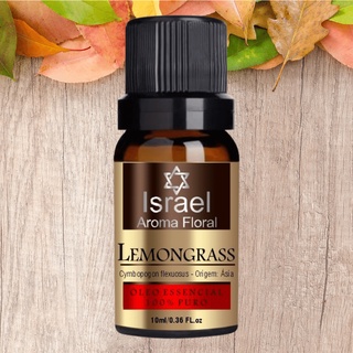 Óleo Essencial Lemongrass Israel Para Aromatizador e Difusor 10ml - Aroma Floral