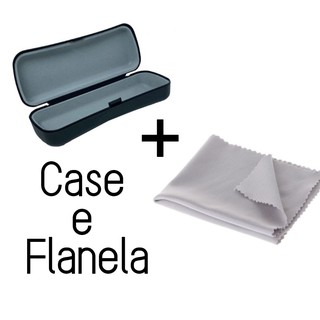 Kit Case + Flanela de limpeza para óculos de sol ou grau