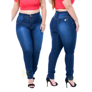 Calça Jeans plus size feminina cintura alta 46 ao 54 levanta bumbum