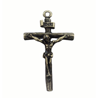 1 Pç Crucifixo para Terço Cristo Ouro Velho - Cruz para Terço - Terço Católico