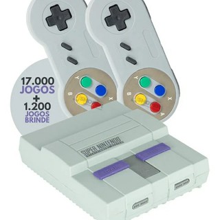 Mini Retro Super Nintendo 18.200 Jogos 2 Controles snes + Snes