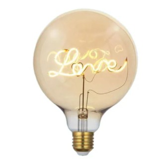 Lampada Filamento Em Led Love Escrita 4w Bivolt Decorativa Para Luminaria