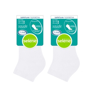 2 pares de meias Indicadas para Diabético Algodão Selene 6610