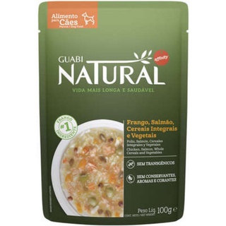 Ração Úmida Guabi Natural Frango, Cereais e Vegetais para Cães Adultos 100G