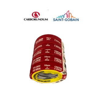 Fita crepe 18mm x 50 metros Carborundum contém 1 rolo (1)