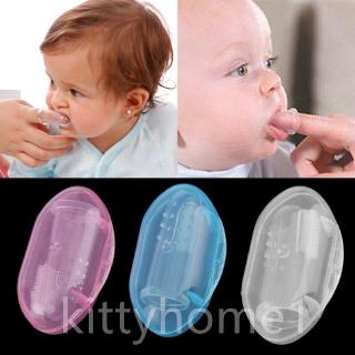Escova Massageadora Infantil De Silicone Flexível Para Dentes E Bebês