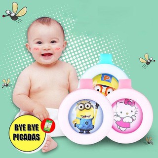 Kit 4 Broches Repelente Mosquito Inseto Infantil