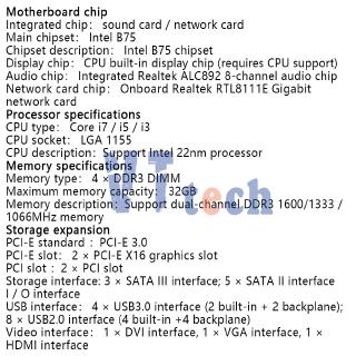 Used, ASROCK B75 PRO3 PRO-M all-solid-state LGA1155 DDR3 32GB USB3.0 Desktop motherboard (9)