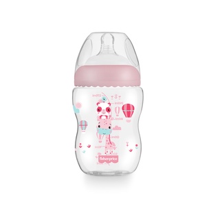 Mamadeira Fisher Price First Moments Rosa Algodão Doce 270ml 2m+