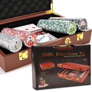 Maleta de Poker 200 Pecas Mala de Madeira (2)